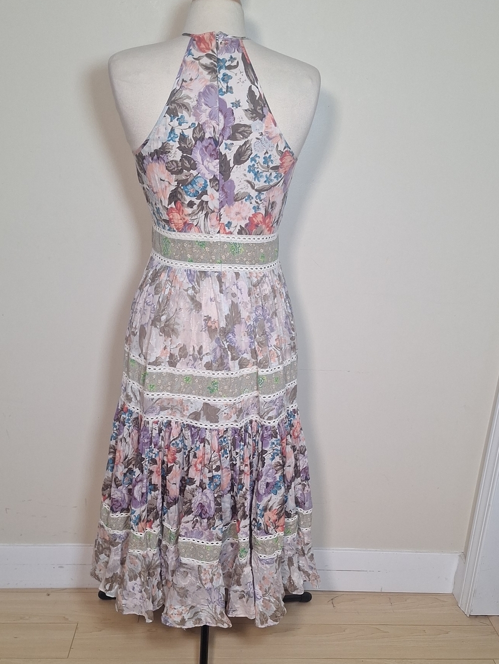 Rebecca Taylor Print Mix Midi Dress in Print Mix Combo Size 4 - Picture 7 of 11